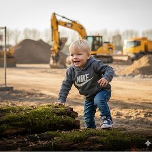 Baby Size 13 Months Nike Gray Sweatshirt Hoodie Pullover